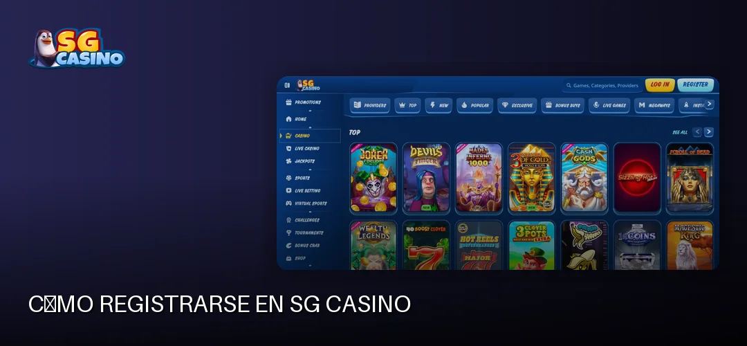 Cómo registrarse en SG Casino
