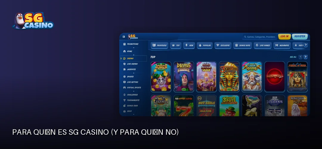 Para quién es SG Casino (y para quién no)