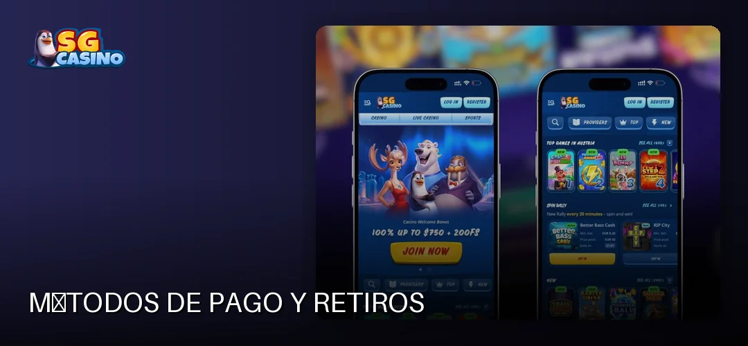 Métodos de pago y retiros